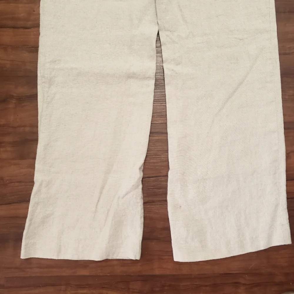Michael Kors Linen mid rise Wide Leg Pants size 10 - Picture 9 of 11